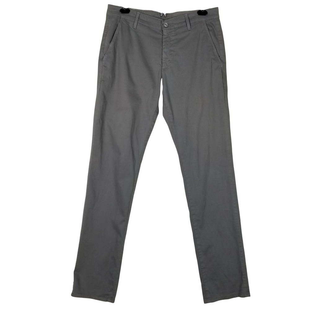 AG Adriano Goldschmied The Lux Khaki Pants Men 31R Grey Tailored Trouser Stretch
